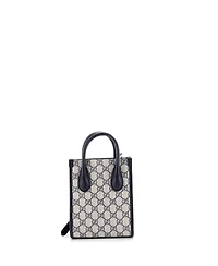 Pre-Owned Gucci Mini Interlocking G Patch Tote Gg Coated Canvas