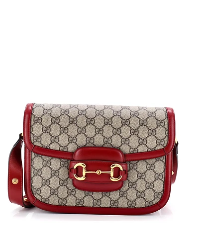 Pre-Owned Gucci Small Horsebit 1955 Shoulder Bag Gg Coated Canvas with Leather