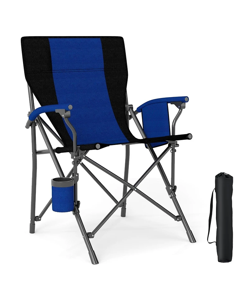 Sugift Portable Folding Oxford Cloth Camping Chair with Cup Holder and Side Pocket