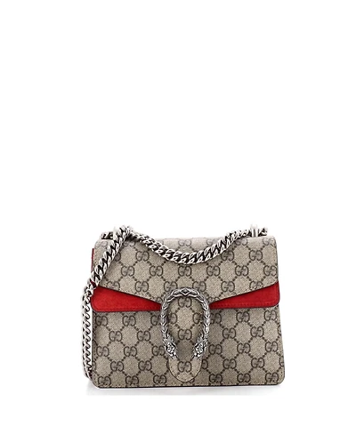 Pre-Owned Gucci Mini Dionysus Bag Gg Coated Canvas