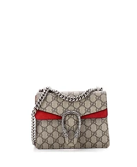 Pre-Owned Gucci Mini Dionysus Bag Gg Coated Canvas