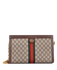 Pre-Owned Gucci Medium Ophidia Chain Shoulder Bag Gg Coated Canvas