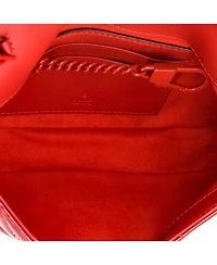 Pre-Owned Gucci Mini Gg Marmont Flap Bag Matelasse Patent