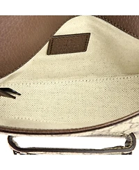 Pre-Owned Gucci Mini Horsebit 1955 Asymmetric Shoulder Bag Gg Coated Canvas