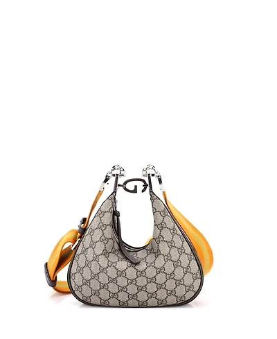 Pre-Owned Gucci Small Attache Shoulder Bag Gg Coated Canvas