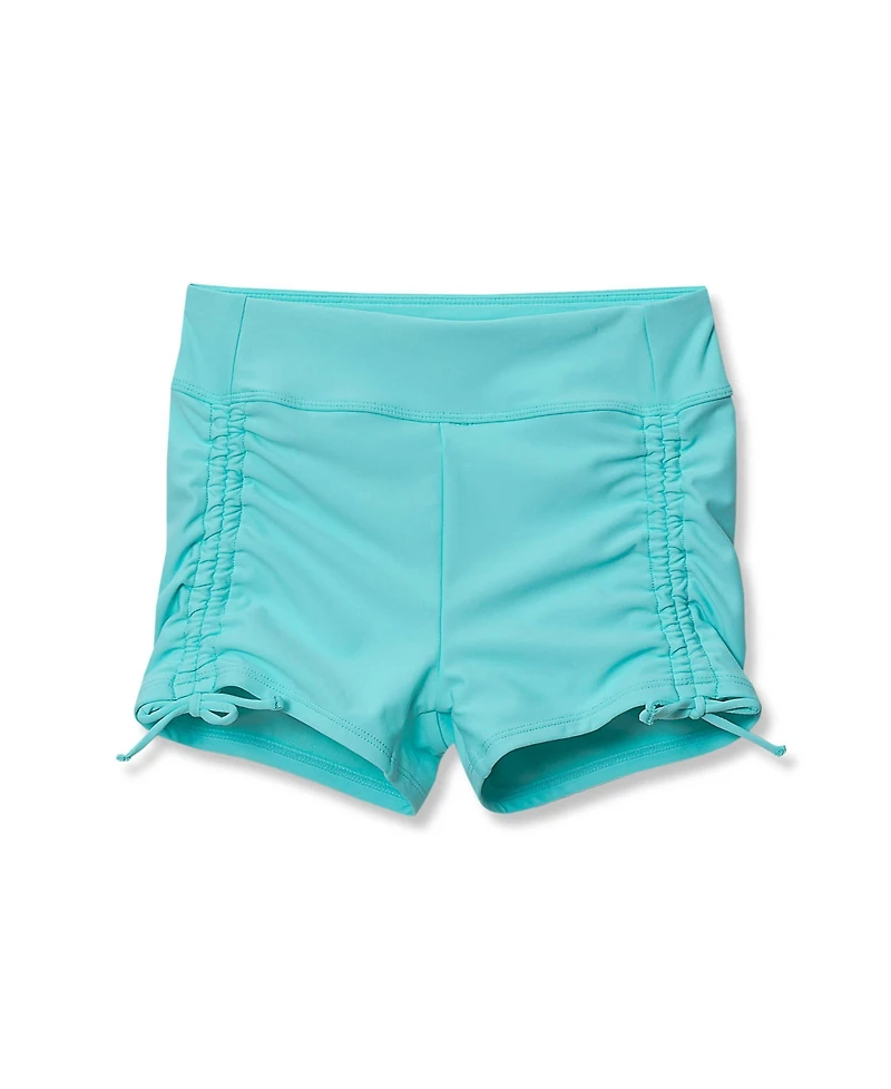 Lands' End Girls Chlorine Resistant Ruched Swim Boyshort
