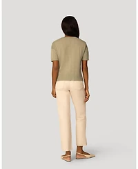 Cable & Gauge Women's Textured Short Sleeve Sweater