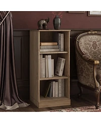 Palace Imports Premium 100% Solid European Oak Hardwood 3-Shelf Modular Bookcase.