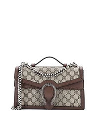 Pre-Owned Gucci Small Dionysus Top Handle Chain Bag Gg Coated Canvas