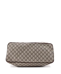 Pre-Owned Gucci Large Courrier Convertible Soft Open Tote Gg Coated Canvas with Applique