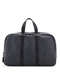 Pre-Owned Gucci Large Zip Weekender Tote Gg Coated Canvas