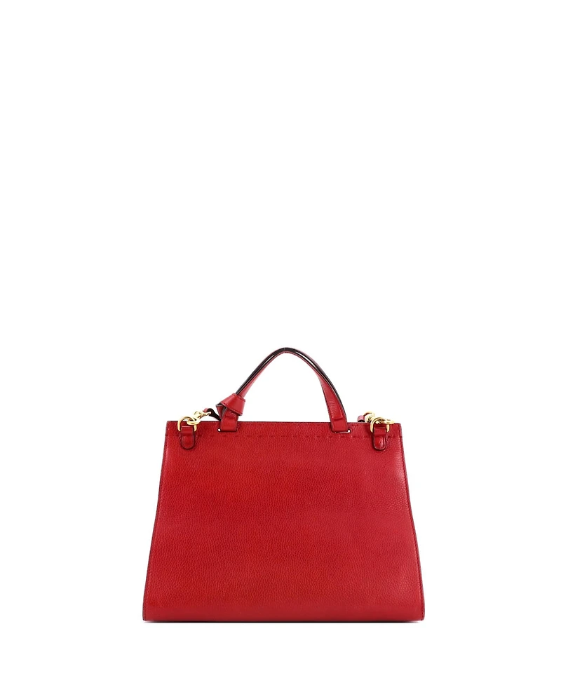 Pre-Owned Gucci Small Gg Marmont Top Handle Bag Leather