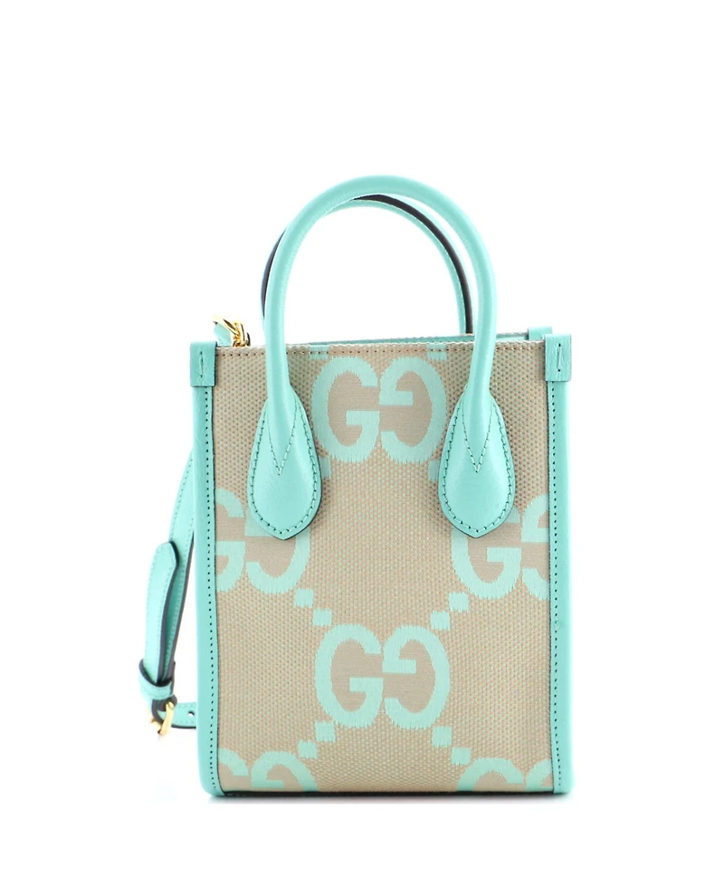Pre-Owned Gucci Mini Vertical Tote Jumbo Gg Canvas