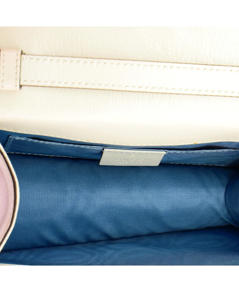 Pre-Owned Gucci Mini Sylvie Top Handle Bag Printed Leather