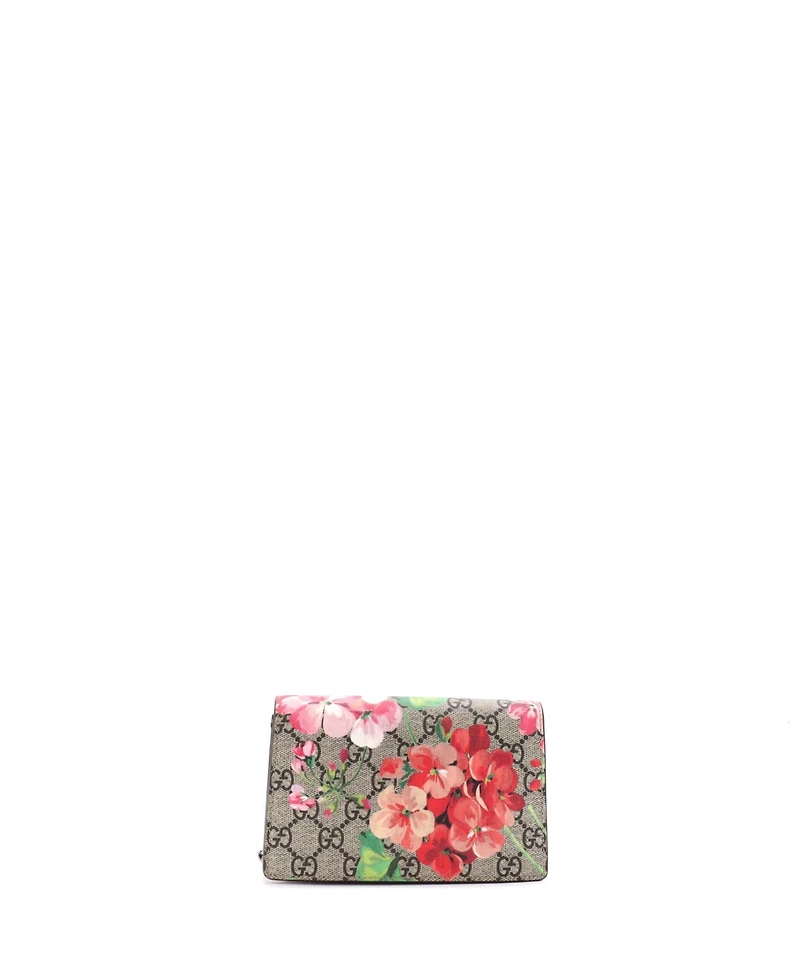 Pre-Owned Gucci Super Mini Dionysus Bag Blooms Print Gg Coated Canvas
