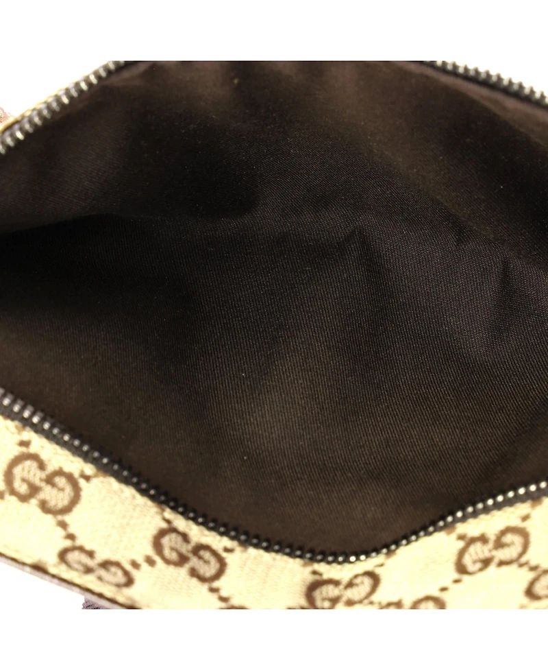 Pre-Owned Gucci Vintage Double Belt Bag Gg Canvas with Leather