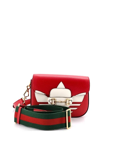 Pre-Owned Gucci Mini x Adidas Horsebit 1955 Shoulder Bag Leather