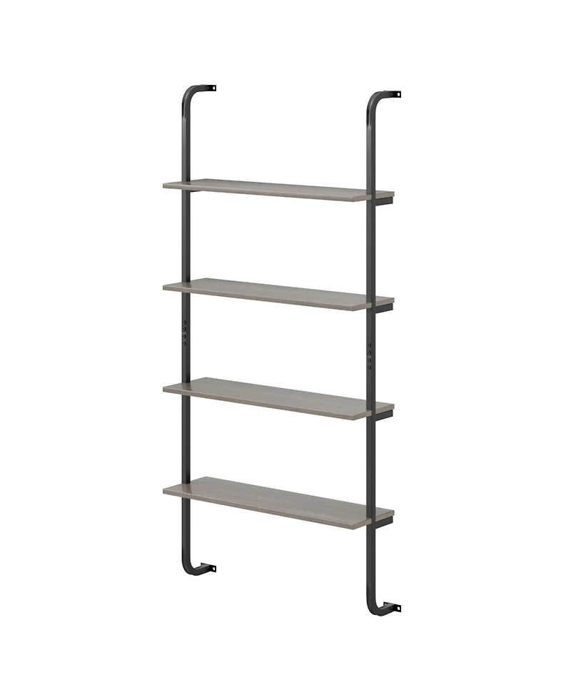 Sugift Industrial Four Tier Pipe Shelving with Metal Frame