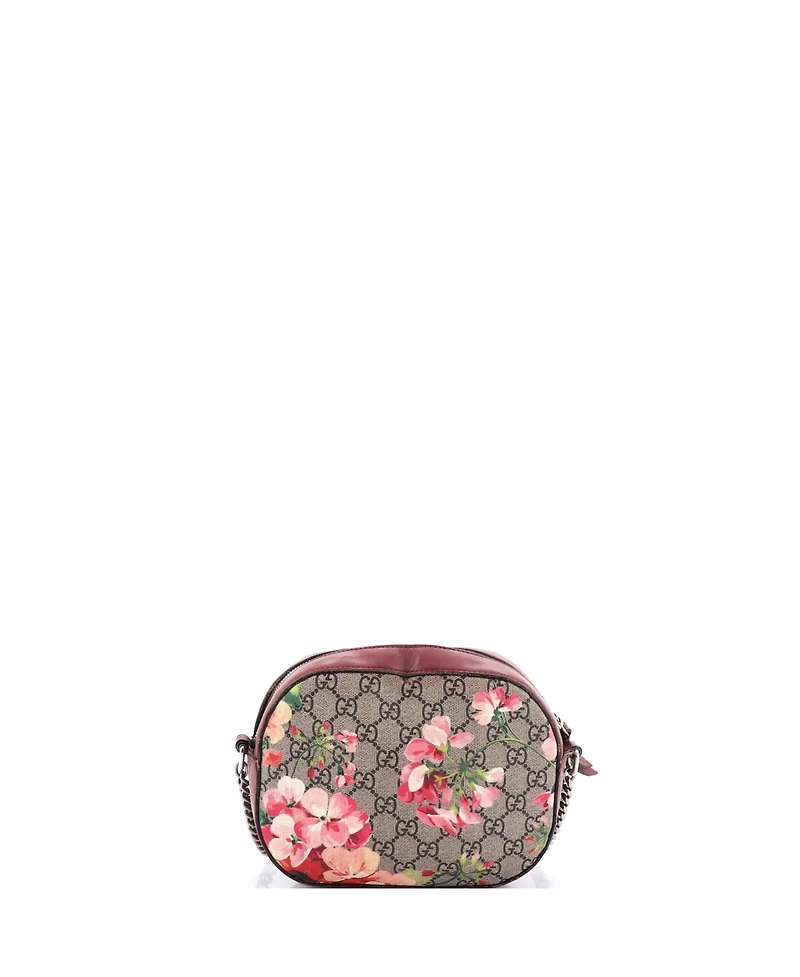 Pre-Owned Gucci Mini Chain Crossbody Bag Blooms Print Gg Coated Canvas