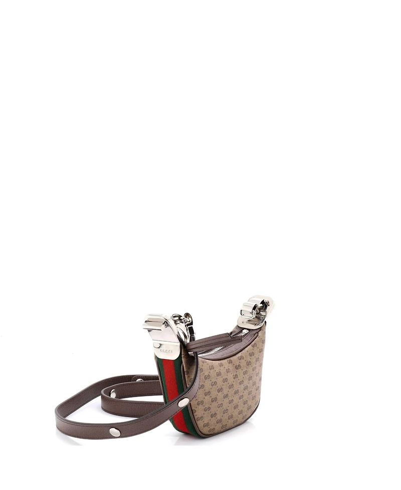 Pre-Owned Gucci Mini Attache Shoulder Bag Micro Gg Coated Canvas