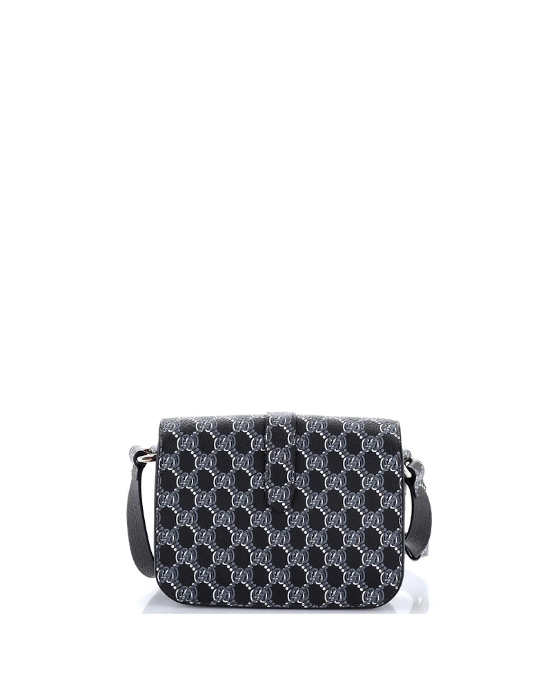 Pre-Owned Gucci Mini Front Buckle Crossbody Bag Gg Shadow Coated Canvas