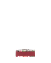 Pre-Owned Gucci Small Padlock Shoulder Bag Blooms Print Gg Coated Canvas