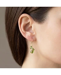 The Lovery Peridot Bead Dangle Earrings 14K Gold