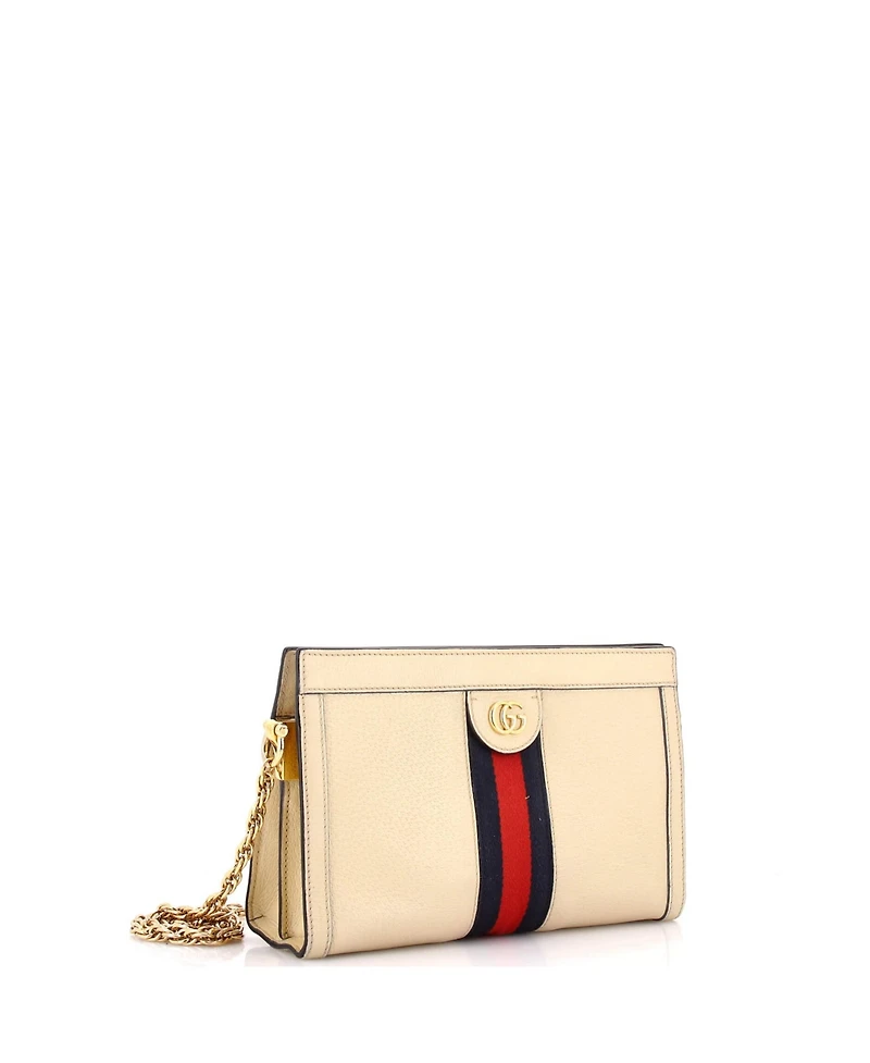 Pre-Owned Gucci Small Ophidia Chain Shoulder Bag Leather