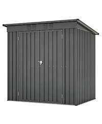 Mondawe 6' x 4' Outdoor Metal Storage Shed with Hinged Door, Lock and Ventilation