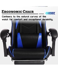 Streamdale Furniture Ergonomic Gaming Chair with Footrest & Lumbar Support