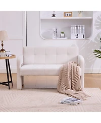 Boyel Living Modern Double Armchair Room & Bedroom Compact Upholstered Sofa Leisure Comfortable Seating with Dual Armrests