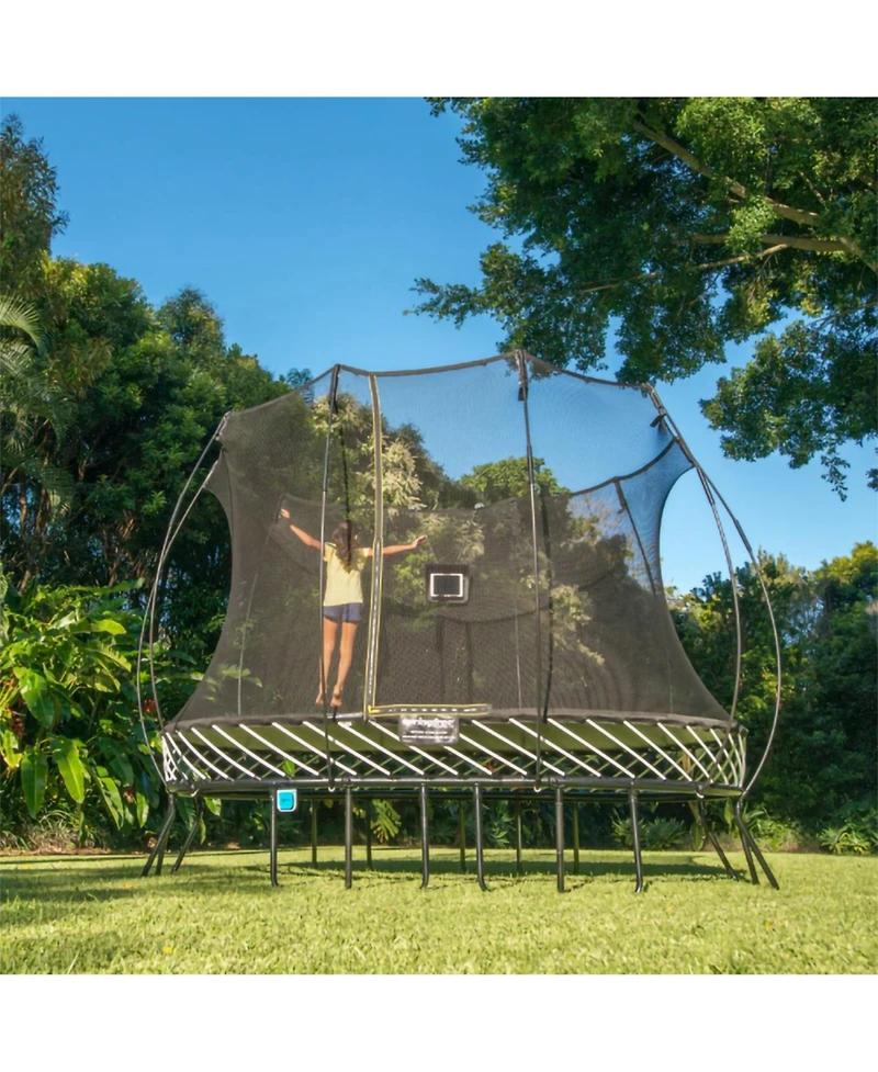 Springfree Trampoline Outdoor Jumping Basketball Game FlexrHoop Accessory, Black