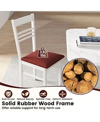 Sugift Wood Dining Chairs Set of Two with Solid Wood Frame