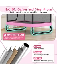 Gymax 6 Ft Kids Trampoline w/Swing and Horizontal Bar Safety Enclosure Net