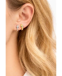 Rebl Jewelry women Snake Hoop Earrings