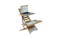 Victor High Rise Acacia Wood Stand-Up Desk Converter