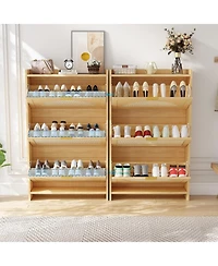 Homfan 3 Flip-Drawer Shoe Storage Cabinet