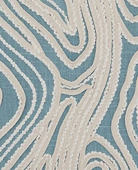 Saro Lifestyle Embroidered Wave Decorative Pillow, 18" x