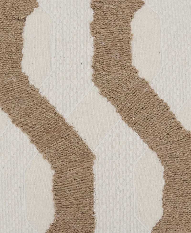 Saro Lifestyle Textured Jute Stripe Decorative Pillow