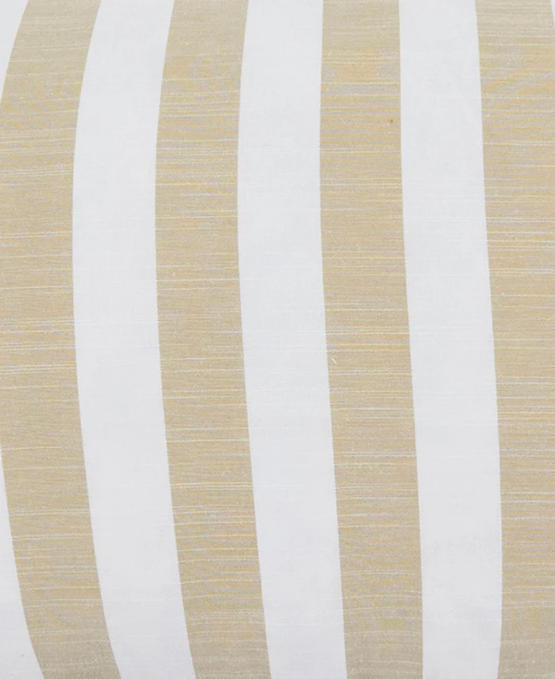 Saro Lifestyle Striped Ruffle Edge Decorative Pillow