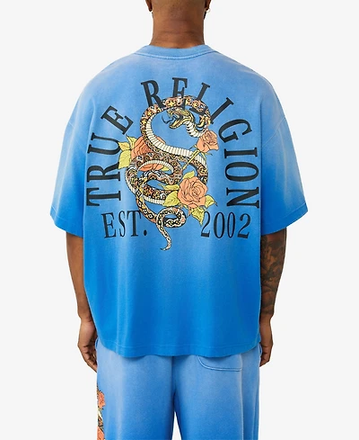 True Religion Men's Short-Sleeve Graphic Oversized T-Shirt