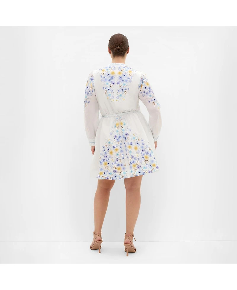 City Chic Women's Elia Blue Patrice Print Mini Dress