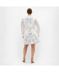 City Chic Women's Elia Blue Patrice Print Mini Dress