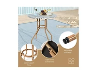 Slickblue 27.5 Inch Outdoor Bistro Table with Metal Frame