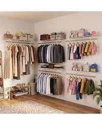 Sugift Wall Mounted Closet Shelves with Ventilated Wire Shelving