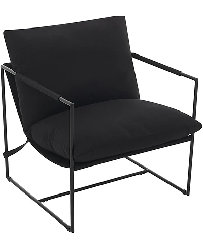 gaomon Modern Plush Sling Accent Chair with Shredded Foam Upholstery and Sturdy Metal Frame, Comfy Lounge Chair for Home
