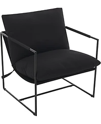 gaomon Modern Plush Sling Accent Chair with Shredded Foam Upholstery and Sturdy Metal Frame, Comfy Lounge Chair for Home