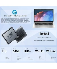 Hp EliteBook 840 14" Traditional Laptop Intel Core Ultra 7 32GB Ram Intel Graphics 1TB Ssd Storage Windows 11 Pro 60Hz