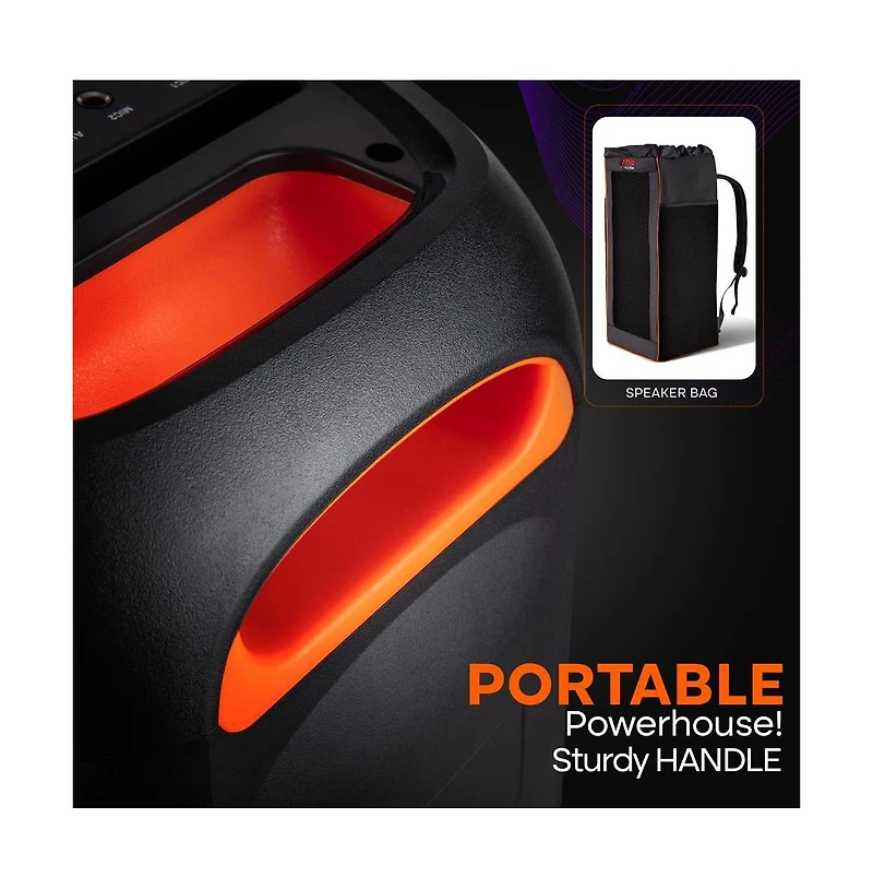 Pyle Dual 6.5” Bluetooth Pa Party Speaker System with Karaoke Function (PPHP26BLBG)