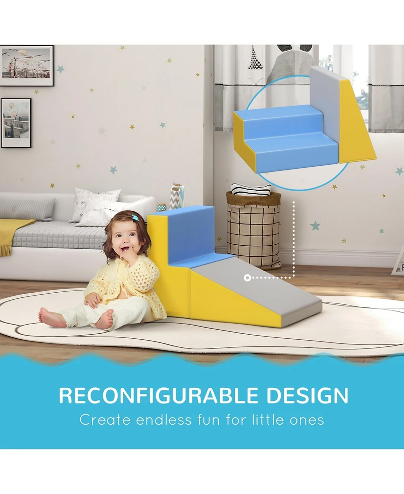 Soozier 2 Piece Plush Soft Kids Playset to Climb & Crawl, Contemporary